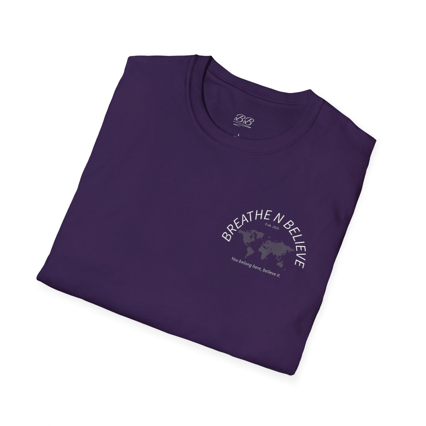 Breathe N Believe Unisex Softstyle T-Shirt - Inspirational Scenery Design