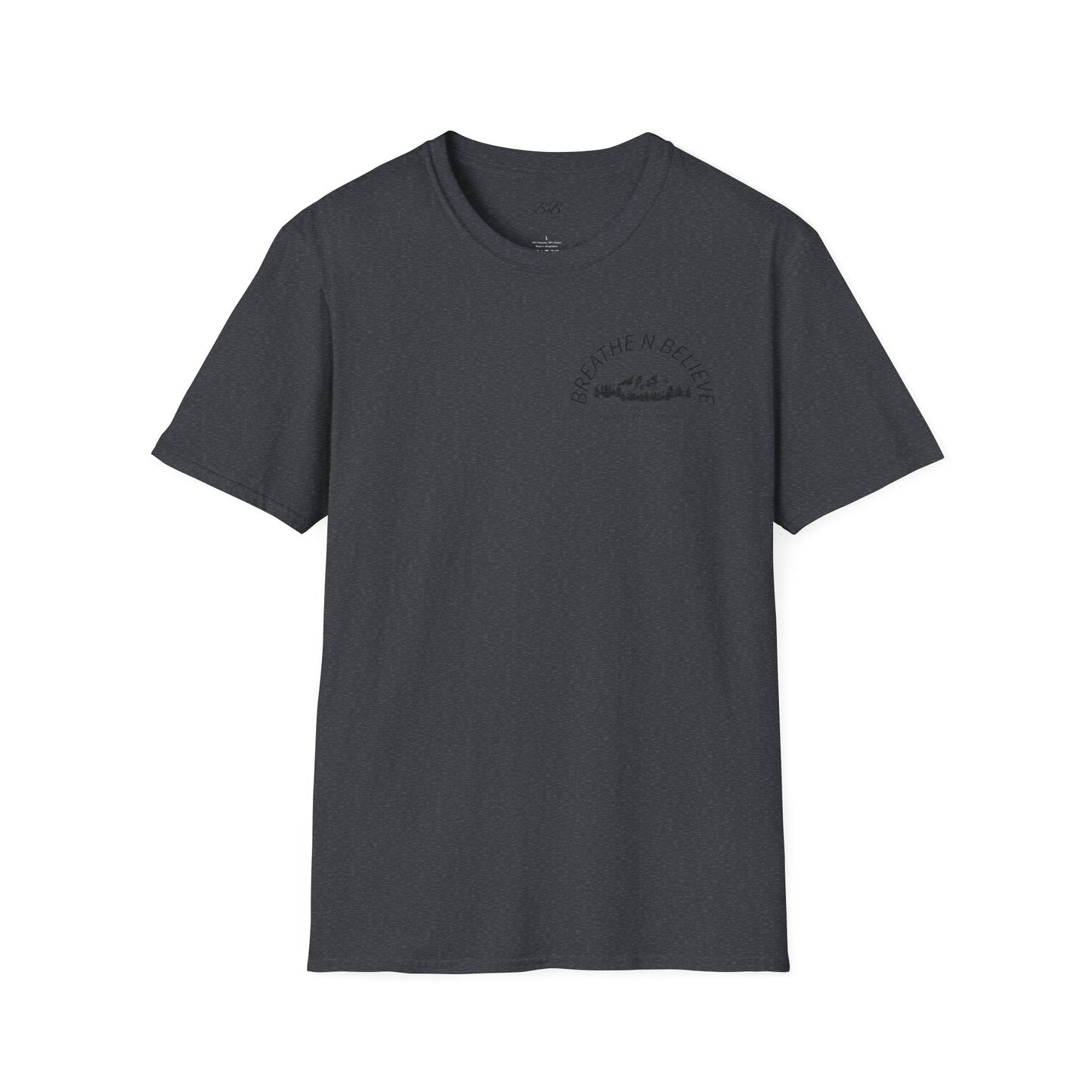 Breathe N Believe Unisex Softstyle T-Shirt - Inspirational Scenery Design