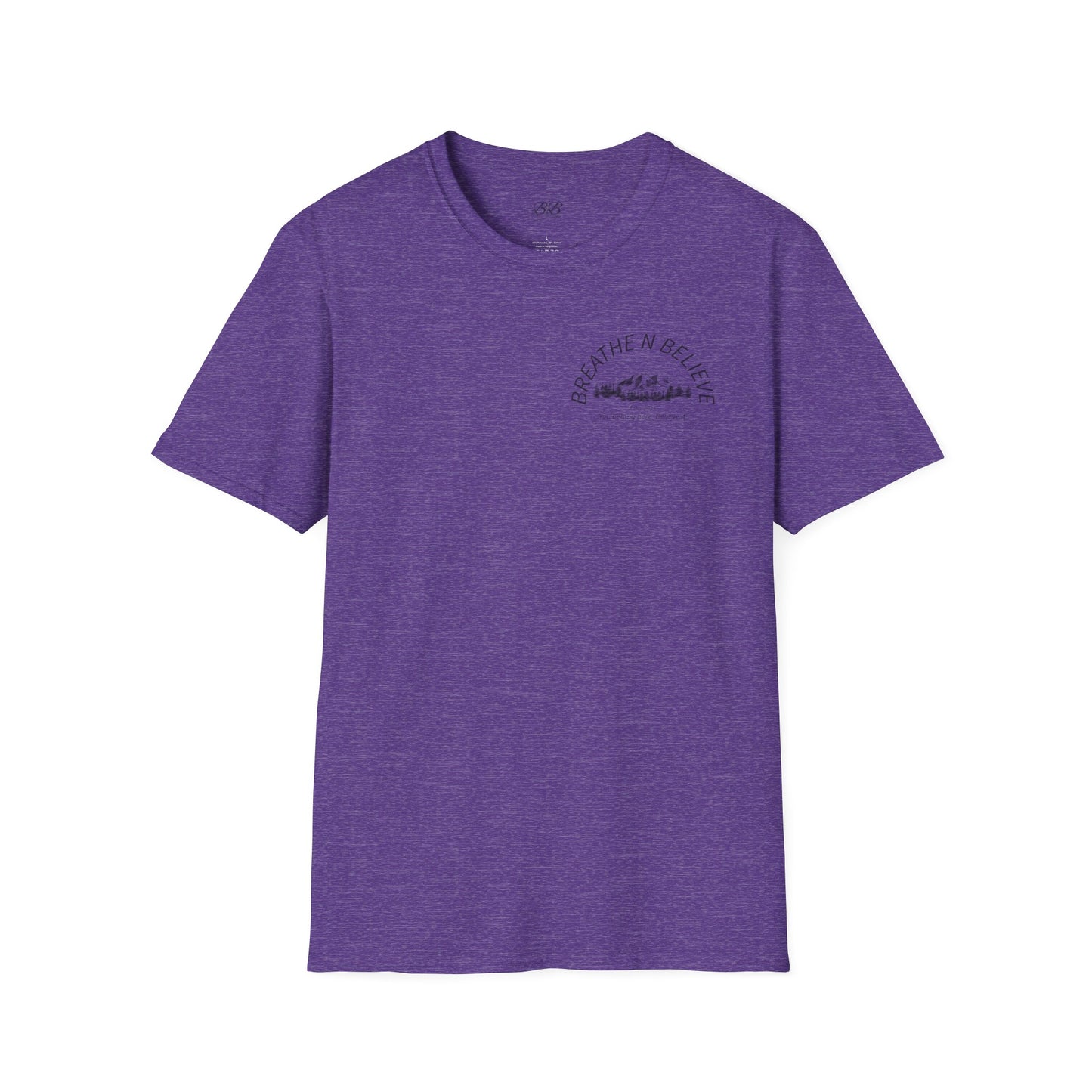Breathe N Believe Unisex Softstyle T-Shirt - Inspirational Scenery Design
