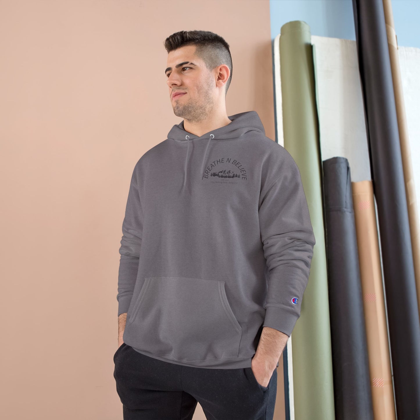 Inspiring Champion Hoodie - 'Breathe N Believe' & 'You are not alone, This world needs your light.'