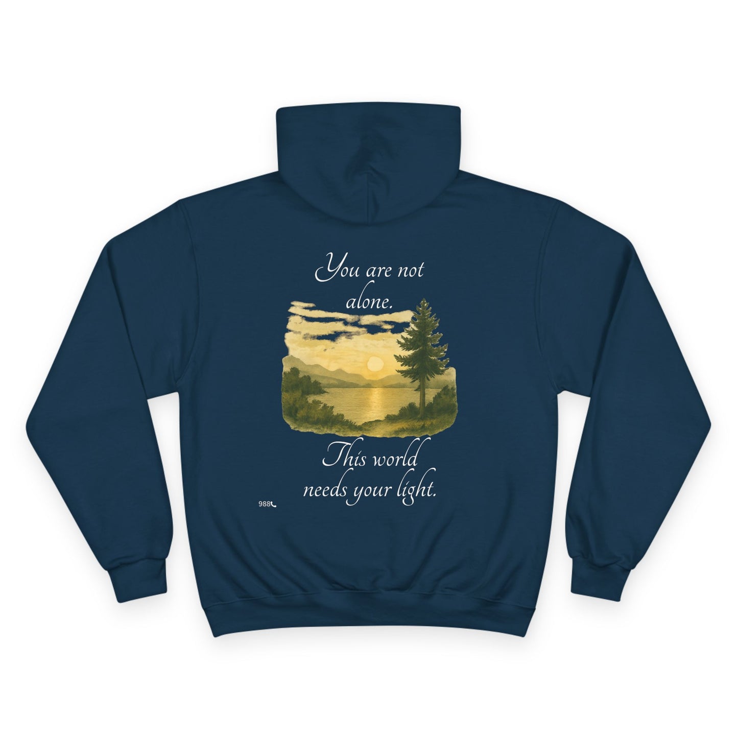 Inspiring Champion Hoodie - 'Breathe N Believe' & 'You are not alone, This world needs your light.'