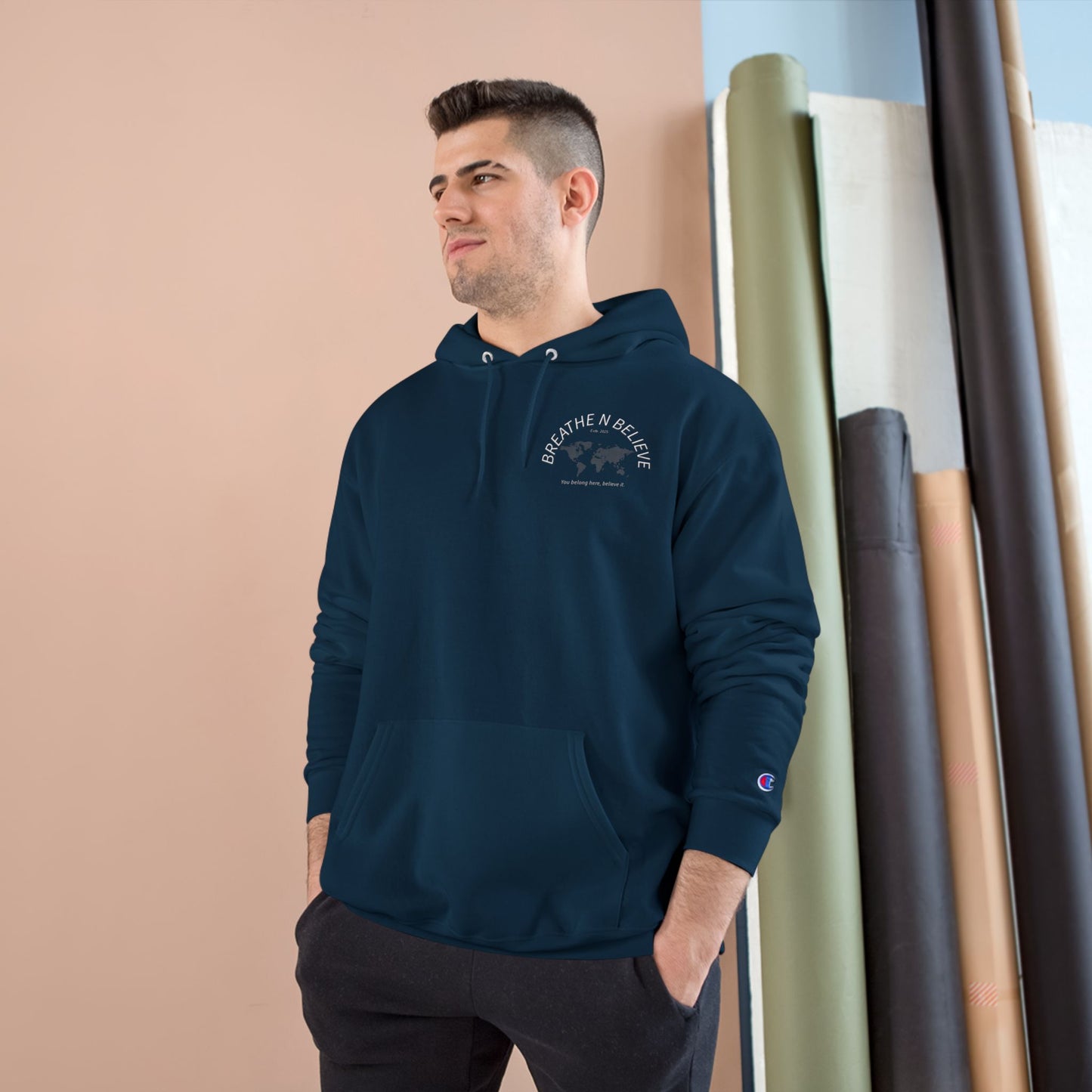 Inspiring Champion Hoodie - 'Breathe N Believe' & 'You are not alone, This world needs your light.'